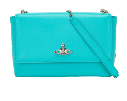 Shoulder Bag, Leather, Blue, MII, DB, 2*